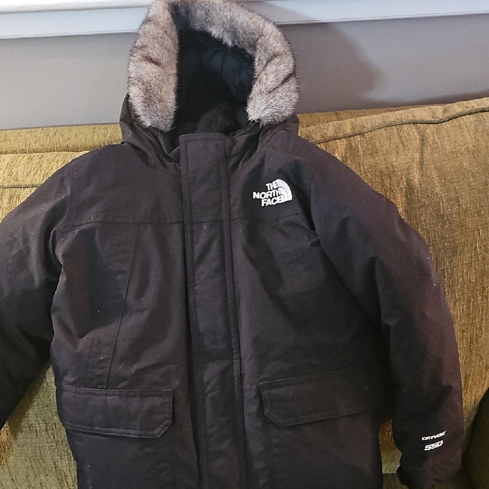 The North Face Black Jacket with Fur Trim